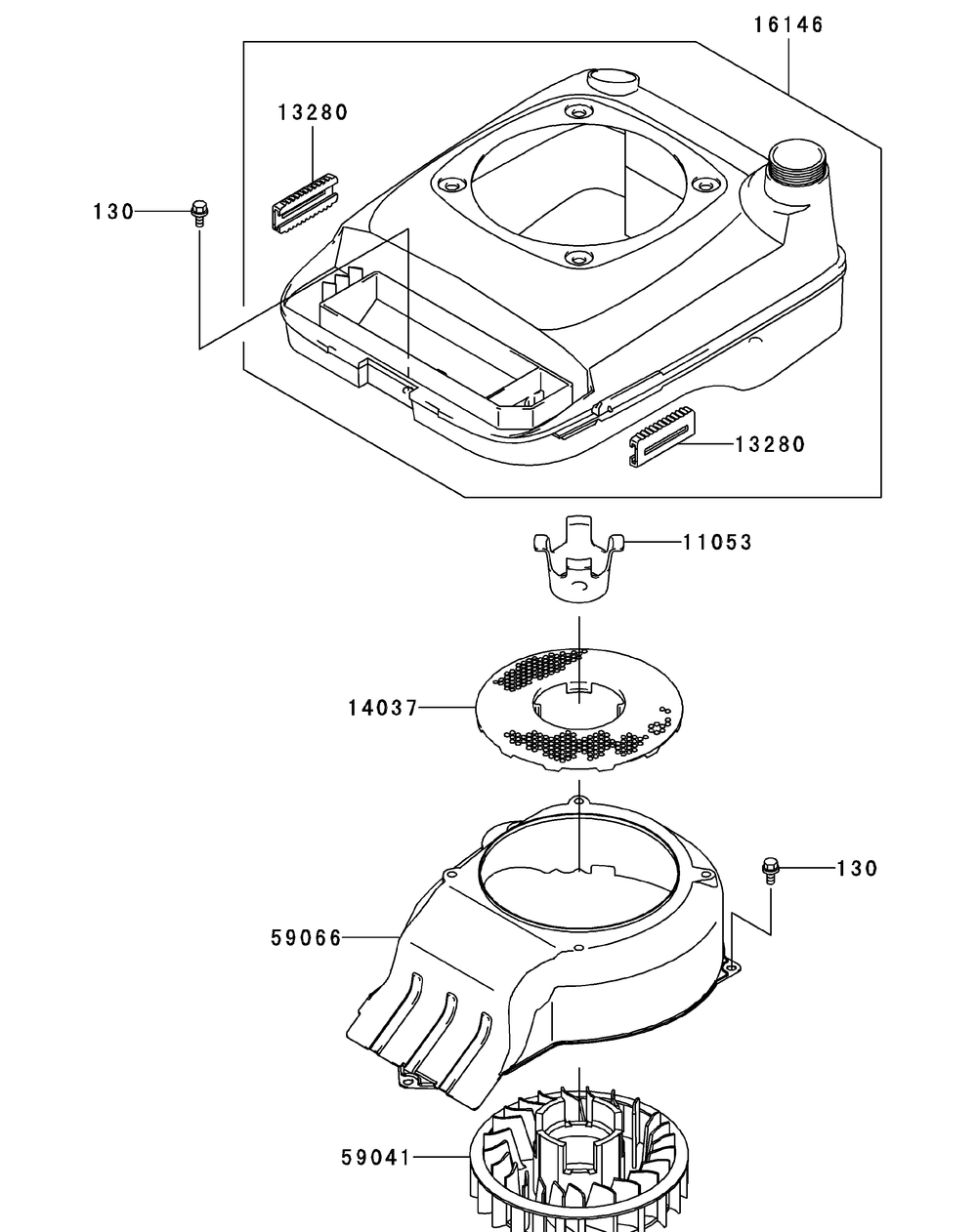 Fj180v-As08 Cooling Diagram and Parts List for 56A443TH (750-XP)(2008 & Before) Cub Cadet Lawn Mower